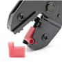Heschen Pince à sertir à cliquet HS-07FL pour drapeau femelle à déconnexion rapide, utilisation pour 1,5-2,5 mm² (15-13 AWG), ro