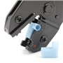 Heschen Pince à sertir à cliquet HS-07FL pour drapeau femelle à déconnexion rapide, utilisation pour 1,5-2,5 mm² (15-13 AWG), ro