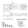Heschen Interrupteur de capteur de proximité inductif carré, type non-bouclier, SN05-P, distance du détecteur 5 mm, 10-30 VDC 20
