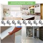 Lot de 50 chevilles de support d'étagère en acier inoxydable 5 mm pour bibliothèque, armoire de cuisine, placard, étagères en ve