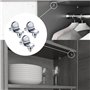 Lot de 50 chevilles de support d'étagère en acier inoxydable 5 mm pour bibliothèque, armoire de cuisine, placard, étagères en ve