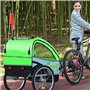 0XBIT Attache Remorque Velo, 2 Jeux Attelage Remorque Velo, Fixation Remorque Velo avec 4 Boucles en Forme de U et 1 Tournevis M