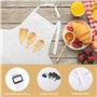 Blanc Tablier Cuisine Homme Tablier Barbecue avec Deux Poch