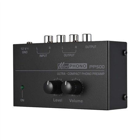 szlsl88 Préampli PP500 Interface phonographe portable Home Audio Stéréo Métal Contrôle électronique du volume Platine disque ave