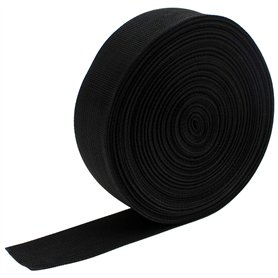 UBERMing Sangle en Nylon 38 mm en Polypropylène Noir 12 m Nylon Heavy Polypro Stretch Sangle pour DIY Sac à Dos Cargo Strapping
