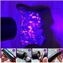 MEGYAD Lot de 8 lampes de poche UV : lampe de poche à lumière noire avec 9 LED, mini lampe UV à lumière noire pour les faux bill