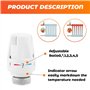 Lot de 6 Têtes Thermostatiques Smart Valve de Radiateur M30 x 1,5 - Thermostat de Chauffage et Valve de Rechange