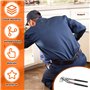 Nizirioo Lot de 2 pinces multiprises professionnelles en acier Cr-V, serrage rapide réglable avec joint coulissant rainuré, pinc