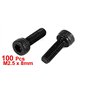 5 x 8 mm Vis six pans creux tête hexagonale cylindrique moletée Boulon en acier noir