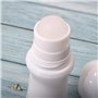 Hehglng Lot de 4 flacons à bille vides rechargeables en plastique avec bille roulante - Blanc - 75 ml