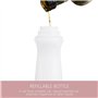 Hehglng Lot de 4 flacons à bille vides rechargeables en plastique avec bille roulante - Blanc - 75 ml