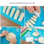 Tiardey Tampon à pétrir en Silicone Bleu 19,7 "x 15,7" pour p?Te à p?tisserie avec mesures Feuille de Table antiadhésive et Glis