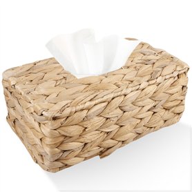 Boîte à mouchoirs en rotin tissé à la main - Rectangulaire - Pour salle à manger
