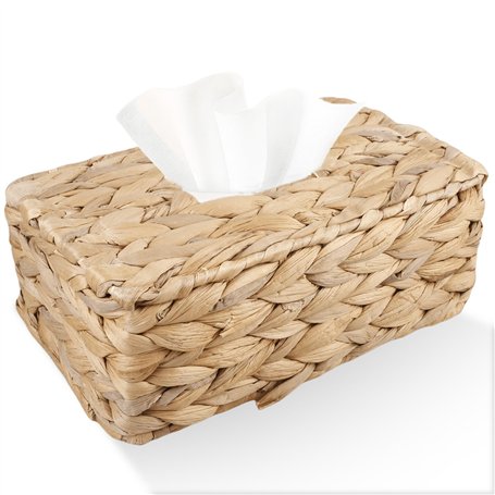 Boîte à mouchoirs en rotin tissé à la main - Rectangulaire - Pour salle à manger