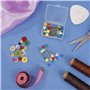 Épingles à Tête de Fleurs, Droites Couture Épingles Couleurs Assorties Patchwork Épingles avec des Cas Transparents pour l'Artis
