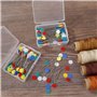 Épingles à Tête de Fleurs, Droites Couture Épingles Couleurs Assorties Patchwork Épingles avec des Cas Transparents pour l'Artis