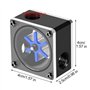 Indicateur de débit, filetage G1 / 4 6 Turbine Indicateur de débitmètre à 3 voies pour système de refroidissement par eau PC, ob
