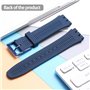 WRISTARMOR Lot de 2 bracelets de rechange en silicone pour Swatch 19 mm étanche avec outil