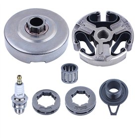 Adefol Embrayage et Jante de pignon Tambour d'embrayage Kit pour Husqvarna 362 365 371 372 XP Pièces de Rechange avec Vis sans F