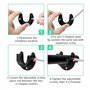MaoNativey 2 Pièces Supports pour Tringles à Rideaux 32 mm, Base en U en Acier Inoxydable - Montage Mural avec Vis Incluses pour