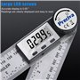Mesure de Longueur 400 mm et d'Angle en Acier Inoxydable