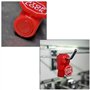 Young Wolf Lot de 100 verrous antivol en plastique rouge 6 mm de diamètre(with Unlock Key)
