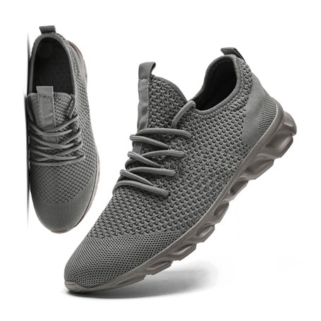 MGNLRTI Basket Homme Chaussure de Sports léger Multisports Sneakers Running Outdoor Training Gym Tennis Jogging Homme Grise Mode