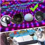Casque De Boule Disco en Verre Miroir - Avec Visière Rétractable, Casquette De Casque Disco en verre miroir argenté pailleté pou