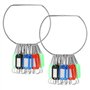 Neikafan 2 Pièces 150 mm Porte Clé Grand Anneaux Porte Clé Metallique Porte-Clés avec Fermoir à Vis Organiseur de Clef Pour Les