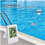 Thermomètre Piscine Flottant Sans Fil,Thermomètre de Piscine Numérique avec écran LCD,Thermomètre Numérique Sans Fil,Thermomètre