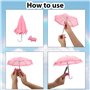 KOOtau 2 ensembles de parapluie de téléphone, parapluie en dentelle rose et dentelle violette avec ventouse pour téléphone, couv