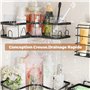 KOOSREEL 5 Pièces Étagère de Douche sans Percage, Rangement Douche pour Salle, Support de gel Shampoing, Etagere Douche avec Cro