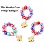 Hayaww 90 Pcs Petit Crucifix En Bois, Pendentif Croix En Bois Vintage Mini Croix En Bois Pendentifs En Forme De Croix En Bois Na