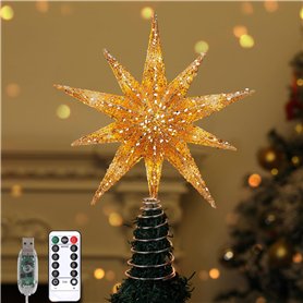 Lewondr Etoile Sapin de Noel Treetop