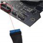 GINTOOYUN Câble d'extension USB 3.0, 19/20 broches 1 à 2 Y répartiteur interne adaptateur d'extension (15 cm)