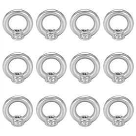 Écrou à Oeil de Levage M4 12Pcs Écrou à Anneau Femelle Acier Inoxydable Écrou Fileté Femelle en Forme Danneau de Quincaillerie p