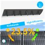 Ecosonique Panneau solaire pliable 300 W DC/QC 3.0 USB-A & USB-C Chargeur de panneau solaire portable avec hub d'alimentation am