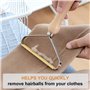 2PCS Rasoir Anti Bouloche Manuel, Brosse Manuel Anti Poil, Portable Lint Remover Nettoyeur de Peluche, Portable Décapant de Pelu