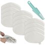 12 Pièces Lingette Serpillere pour Vaporetto Polti Accessoires Serpillere Balai Vapeur Microfibre Reutilisable Compatible avec P