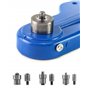 QWORK® Presse a Oeillets, Machine à Poinçonner à Oeillets Presse à Oeillets avec 3 Matrices et 1500 Oeillets, pour Cuir Textile