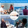 Lot de 205 flotteurs de pêche au plomb - 10 poses - 4 butoirs en caoutchouc - 4 émerillons - Pour différentes tailles de poisson