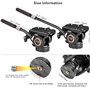 Cayer Tête Fluide, caméra vidéo K6 Trépied Tête panoramique à Friction pour Appareil Photo Reflex Canon Nikon Sony Olympus Sony,