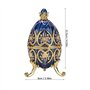 Hztyyier Oeuf de Pâques émaillé avec Organisateur de Bijoux en Forme d'oeuf de Style Vintage pour de décoration de boîte de Bijo