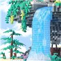 Piscine de Fleurs de pêcher Construction Maquette Set, 3320 Pièces Mini Chinoise Blocs Jeu de maquettes, MOC Modulaire Maison Ar