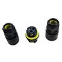 CENPEK 2 pièces boîte de jonction extérieure étanche IP68 connecteur de câble électrique 2 Voies M16 Prise Fil Gamme 3.5 à 7mm b