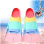 ADDLIVE Palmes Dentraînement en Silicone, Palmes Plongée Enfant, Palmes de Natation en Silicone pour Enfants, Palmes de Natation