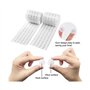 YANGWEN 200 Pièces Autocollantes Crochets et Boucles en Nylon Pastille Adhesive 20mm Diamètre Points Ronds Auto-adhésifs (Blanc)