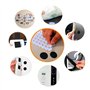 YANGWEN 200 Pièces Autocollantes Crochets et Boucles en Nylon Pastille Adhesive 20mm Diamètre Points Ronds Auto-adhésifs (Blanc)