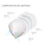 CARE.EARTH Masque de Protection Respiratoire VCare FFP2 NR: MAX 4B CE 2834, Boîte 50 pièces