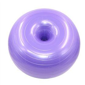 Ballon d'exercice avec Pompe Rapide Anti-éclatement et Anti-dérapant Yoga Ball Ballon de Gymnastique Donut d'entraînement de bas